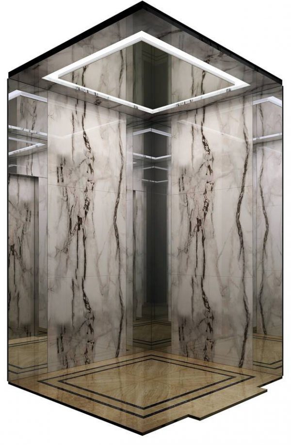 Mitsubishi Ceramics Cabin Elevator With Small Machine Room